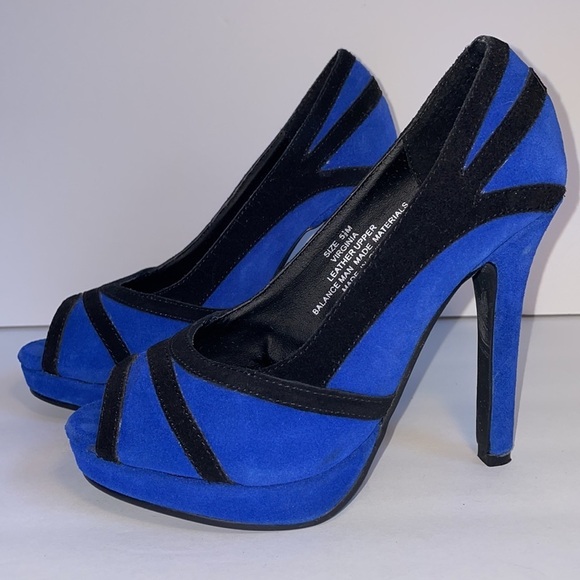 MARCO SANTI blue cobalt Virginia heels pumps in women’s 5.5M - Picture 5 of 14